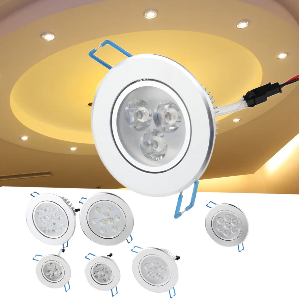9W 280-350Lm LED Downlight Ceiling Light Energy-saving Eye Protection LED Down Lamp Bulb With LED Driver AC85-245V