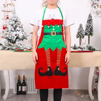 

Creative Elf Apron Christmas Holiday Kitchen Aprons Xmas Festival Supplies Home New Year Decorations