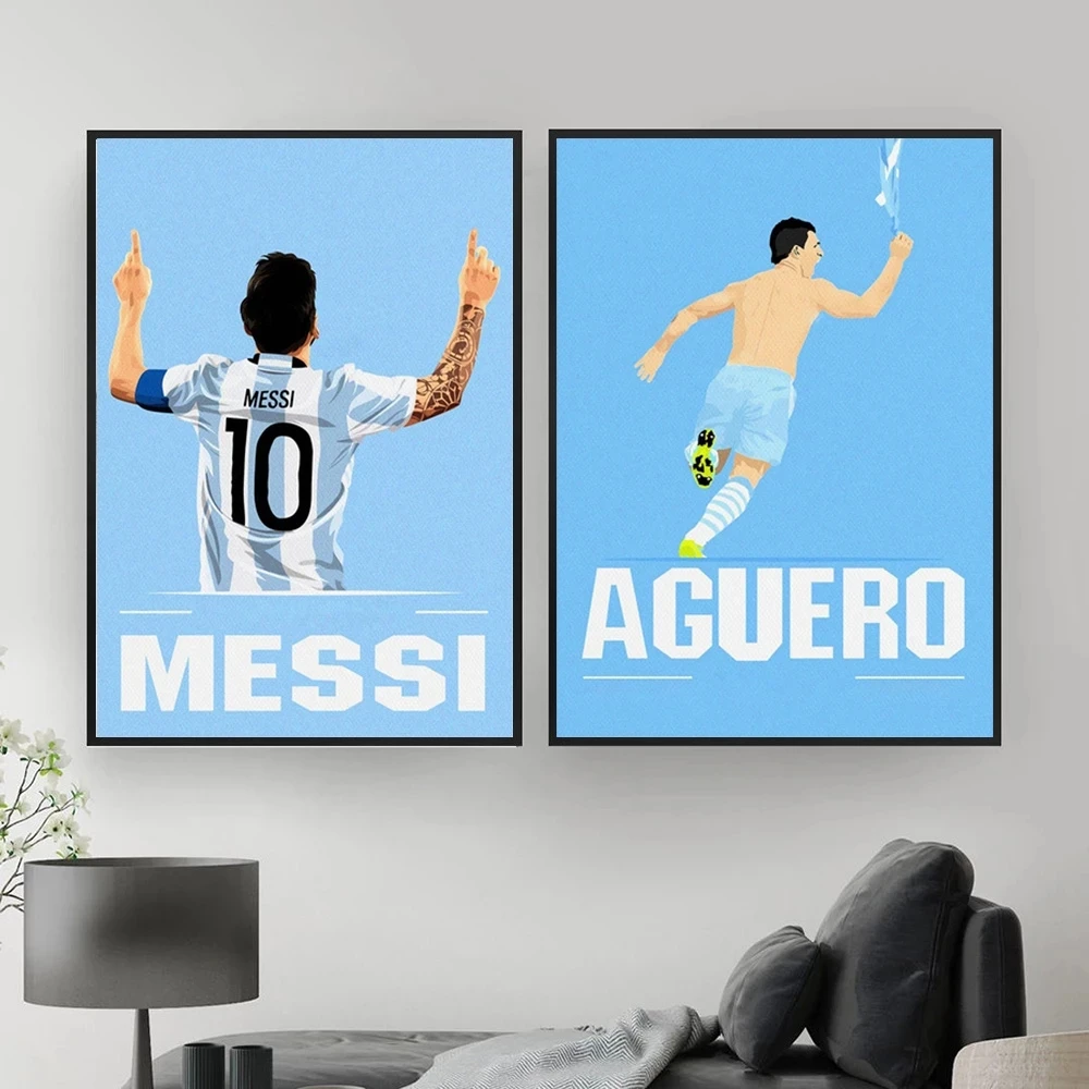 Popular Football Players Wall Art Printed on Canvas