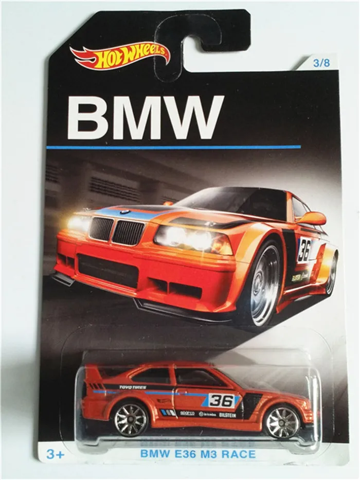 Спортивный автомобиль Hot Wheels BMW M3 GT2 Z4M M1 Z4M серия коллектор набор Diecasts металлические игрушки транспортные средства мальчик автомобиль подарок DJM79 - Цвет: E36 M3