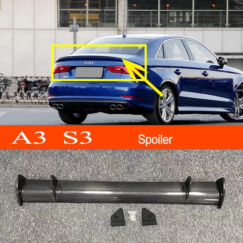 

A3 S3 углеродное волокно/FRP GT-стиль автомобильный стиль спортивная модель для Audi Sedan 4-дверный A3 S3