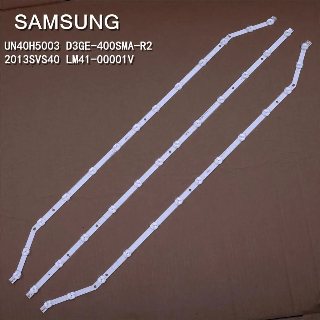 3 шт. 12/13 светодиодный 76 см светодиодный полосы для Samsung UH40H6203AF 2013SVS40 2013SVS39 LM41-00001V LM41-00001W 28766A 28767A D3GE-400SMA-R2