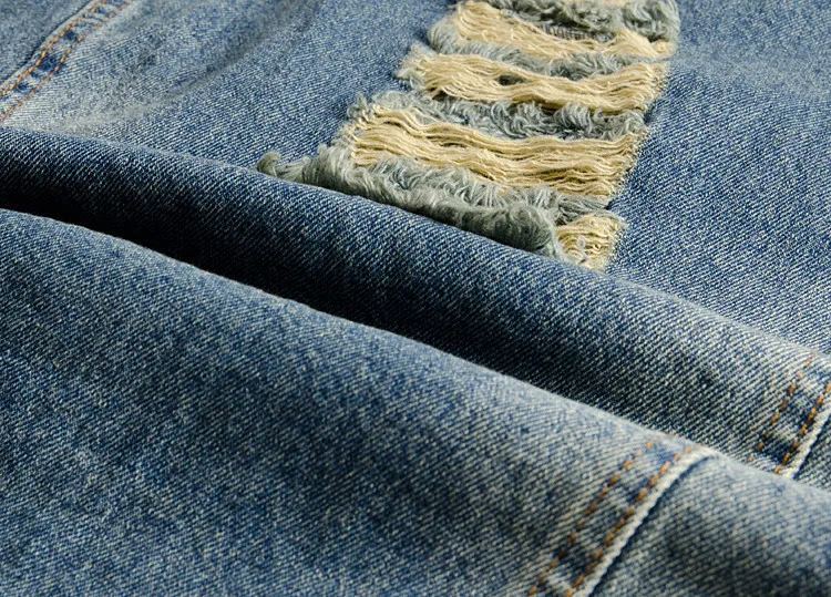 Только в том случае, компания xin-Корейском Стиле Slim Fit с отверстиями с джинсовым жилетом Для Мужчин 'S одежда джинсовая куртка с капюшоном Для мужчин джинсовый жилет