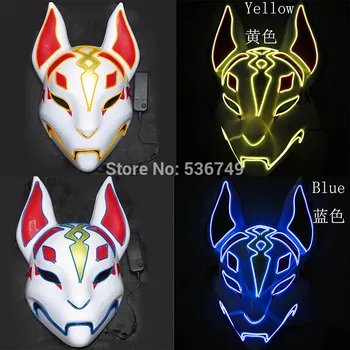 

Led Mask EL Mask The fortress night action figure model el mask for Party Festive Christmas bar dress up props night blue