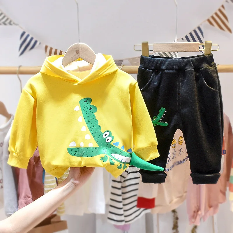 

2020 Autumn Winter New Baby boys clothes Sets Kids Cartoon hoodie Hoody Pants Children's clothing Suit toddler 2pcs Set 1-4Y