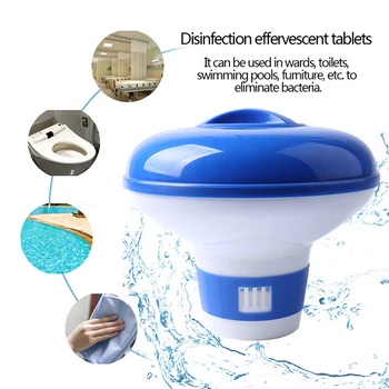 

Pool Automatic Chlorine Tablet Floating Dispenser + 100Pcs Chlorine Tablets Kit