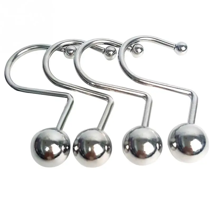 12 PCs S Shaped Bathroom Iron Decoration Heavy Duty Replacement Hanger Rings Easy Install Glide Removable Shower Curtain Hook