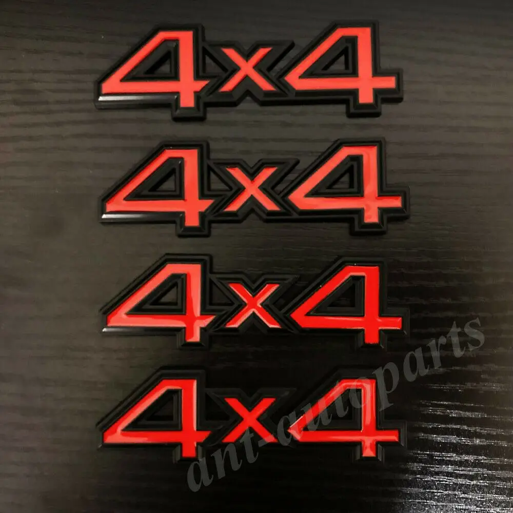 

4x Metal 4x4 Car Rear Trunk Tailgate Emblem Badge Decal Sticker SUV 4WD AWD
