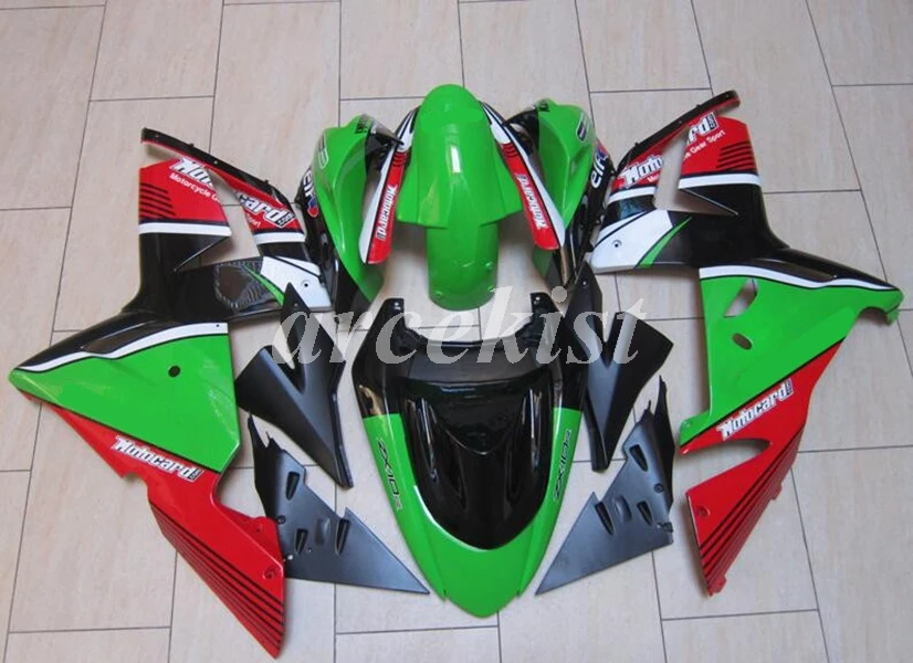 4 подарки стиль ABS обтекатель комплект подходит для kawasaki Ninja ZX10R 2004-2005 04 05 10R ZX-10R Кузов Набор красный зеленый