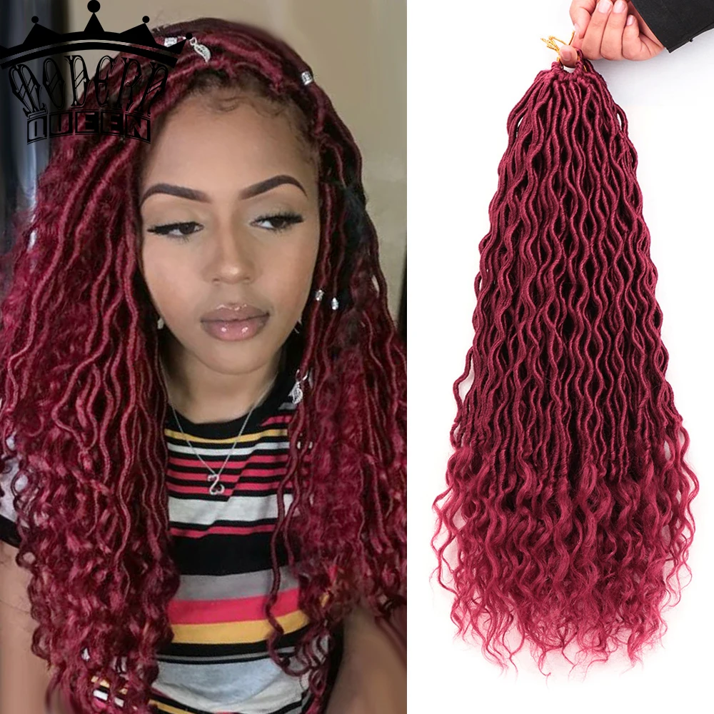 Современная королева Ombre искусственные локоны в стиле Crochet плетеные волосы