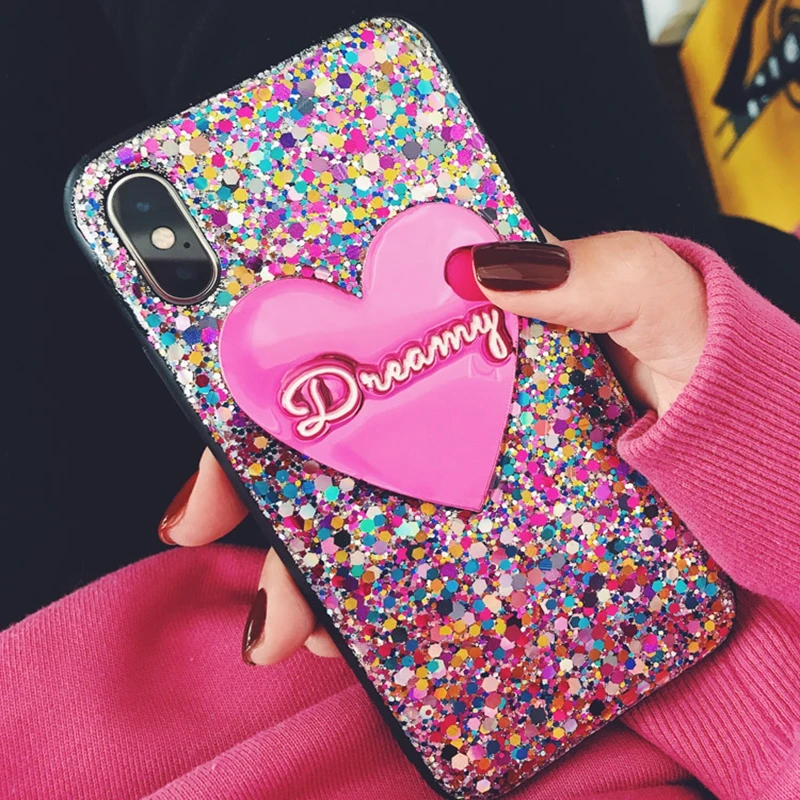 for iphone 11 pro 7 8 plus XR XS MAX for samsung S20 Ultra S8 S9 s10 note 10 Unique Heart Custom name Laser Glitter Phone case for iphone 11 pro 7 8 plus XR XS MAX for samsung S20 Ultra S8 S9 s10 note 10 Unique Heart Custom name Laser Glitter Phone case