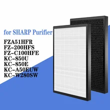 

Hepa Activated Carbon and Formaldehyde Filter Set FZA51HFR FZ-200HFS FZ-C100HFE For Sharp KC-850U KC-850E KC-A50EUW KC-W280SW