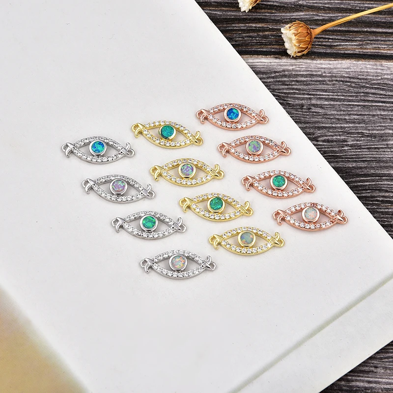

1pcs or 4pcs mix and match simple eye connector Opal can make DIY handmade materials other stone accessories ladies jewelry