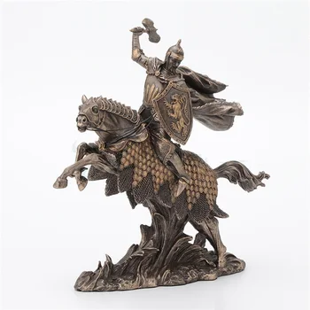 

Creative Armour Samurai Art Sculpture Warrior Horse Riding Statue Resin Crafts Decorations For Home Birthday Gift R3203