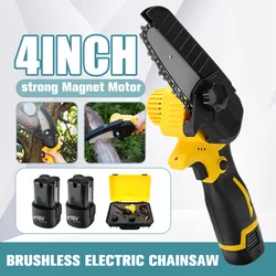 Makita – Mini scie à chaîne électrique sans fil de 4 pouces, pour couper le bois, batterie 18V 