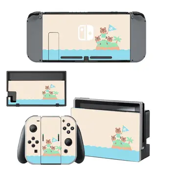 

Vinyl Screen Skin Animal Crossing Protector Stickers for Nintendo Switch NS Console + Controller + Stand Holder Joy-con Skins