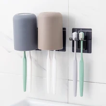 Porte-brosse à dents créative, porte-gobelet à eau simple, support de rangement mural pour salle de bain, porte-gobelet de brosse à dents