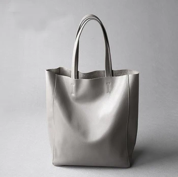 

ANAWISHARE Women Handbag Genuine Leather Shoulder Bag Cowhide Real Leather Bags Ladies Totes Cow Leather Handbags Bolsa Feminina