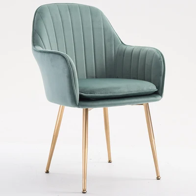 

Nordic style INS iron art dining chair nail armchair girl heart makeup table net red chair modern simple home sofa