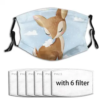 

Cute Deer And His Friends Mouth Mask Reusable Dust Face Masks Replaceable Filter Waterproof Mask