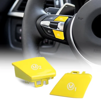 

2Pcs/set Car Steering Wheel Switch Button Cover For BMW M1 M2 M3 M4 F80 F83 Pratical Interior Decorative Button Trim