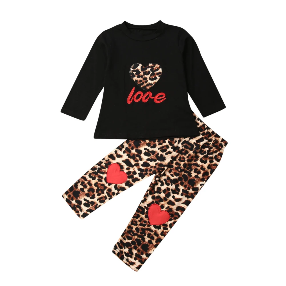 Emmababy/комплект из 2 предметов Одежда для новорожденных Комбинезон с леопардовым