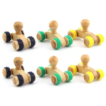 

2 Pcs Wood Parrot Trick Tabletop Mini Roller Ice Skates for Small Medium Parrots Bird Intelligence Training Puzzle Toys
