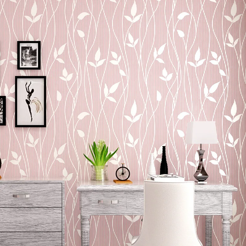 

Warm Bedroom Non-woven Wallpaper Plain Color Library European Style Wall-to-Wall Living Room TV Wall Wallpaper