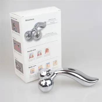 

D Roller Massager 360 Rotate Silver Slim Face V Line Full Body Shape Massager Beauty Facial Slimming Massage Relaxation Tool