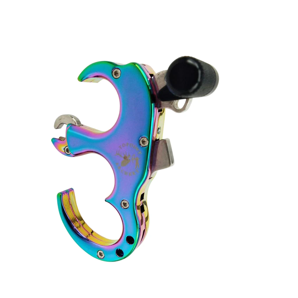 

3 or 4 Finger Hand Held Bow Release Thumb Trigger, Release Aids Caliper for Compound/Recurve Bow - Suit for Left/Right Hand