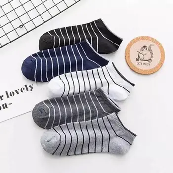 

5 Pairs of Male Ms. Paragraph Cotton Socks to Help Low Shallow Mouth Odor Motion Casual socks