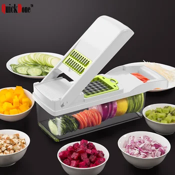 

QuickDone Mandoline Vegetable Cutter With Steel Blade Slicer Potato Carrot Cheese Grater Shredder Kitchen Accessories AKC6396