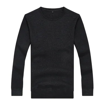 

Big Size Men's Wear Men Solid Color Knitting Pullover Sweater Plus Fat plus Size Loose Fat Leisure Knitting Sweater