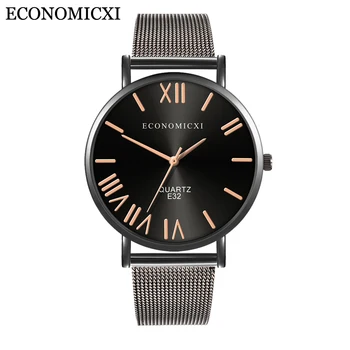 

Fashion Watch Men Slim Mesh Strap Minimalist Wristwatches For Men Quartz Watch New Brand Casual Male Clock Relojes Para Hombre