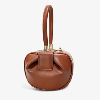 

Dumpling-Shaped Women's Bag Solid Color Lady Handbag Casual Fashion Female Top-Handle Bags High Quality PU Bags For Women 2020