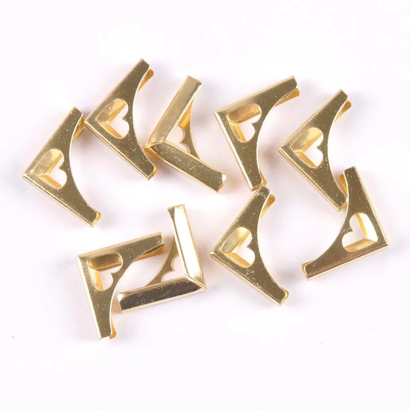 Golden Metal Book Corner Heart pattern Albums Menus Folders Box Corner Protectors 30Pcs 22x22x4mm cp2401 book corner protector
