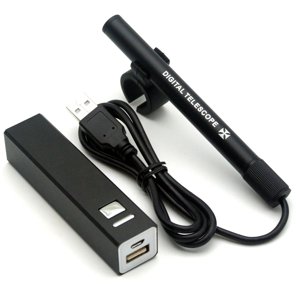 Smart WIFI Digital USB Rechargeable Telescope Monocular Adjustable Scalable Camera with Built-in Battery and Rubber Bracket