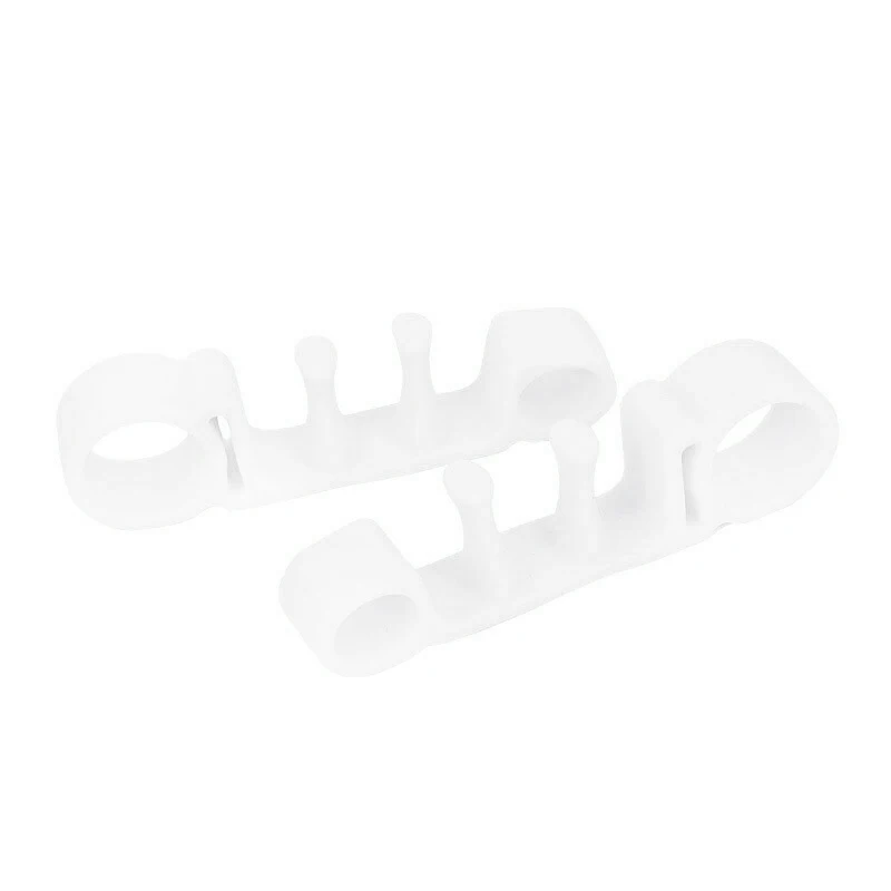 1 Pair Five-hole Toe Pads Silicone Elastic Toe Corrector Straighteners Eversion Overlapping Toe Correction Pads TSLM1