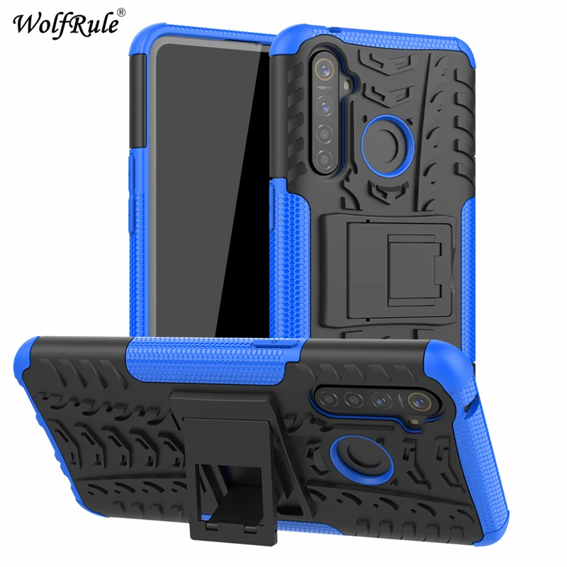 Чехол Wolfrule для Oppo Realme Q чехол двухслойная Броня TPU + PC противоударный телефона Coque 6