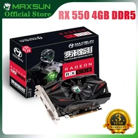 Maxsun-ビデオゲーム用の新しいamd gpu Radeon rx 550 GPU,PCコンポーネント,4G Gddr5,14nm,128ビット