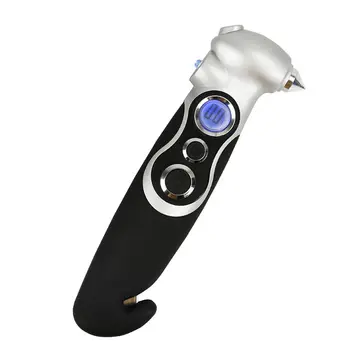 

Digital Tire Pressure Gauge Glass Breaker Safety Emergency Hammer Flashlight