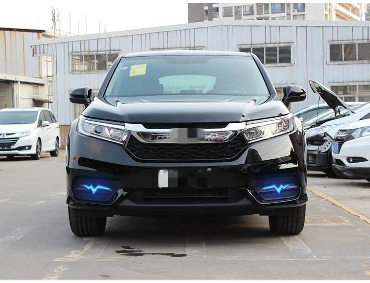 EOsuns led drl Дневной ходовой светильник для Honda AVANCIER- с движущимися желтыми поворотниками и синим ночным ходовым светильник
