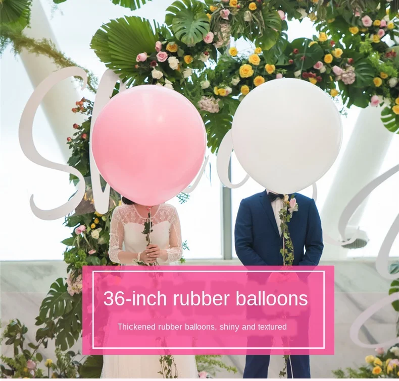 Description Picture 2 of item36-Inch Large Balloon, Colorful Round Latex Helium Balloon, Wedding, Baby Shower, Birthday Party Decoration