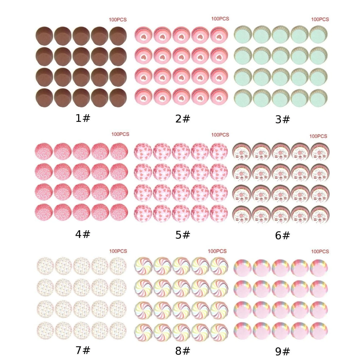 100 шт. милые для торта чехол s держатель бумага выпечки форма кухни инструмент