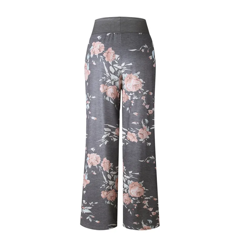 

2019 Sleep Bottom Women Cotton Long Pant Home Pajamas Soft Slip Summer Pants Drawstring Big Size Sexy Flower Casual Sleepwear