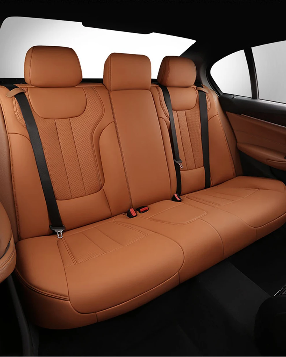 Ensemble Housses Siège Voiture pour Nissan X-Trail Universelles Avant  ​Arrière Couvre-Siège Coussin De Siège Protecteur Simili-Cuir sur Mesure 5  Sièges Auto Accessoires Interieur,Marron : : Auto et Moto