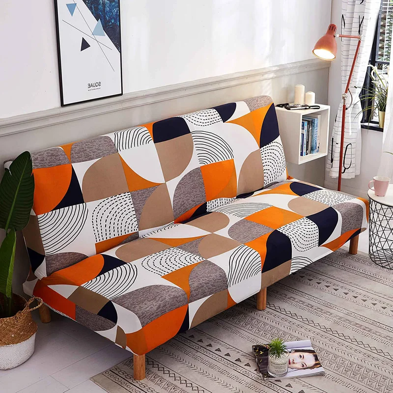 Универсальный размер Печатный чехол для дивана безрукавные эластичные Чехлы для дивана большой размер Складное Сиденье Slipcover стрейч Чехлы дешевые - Цвет: 18