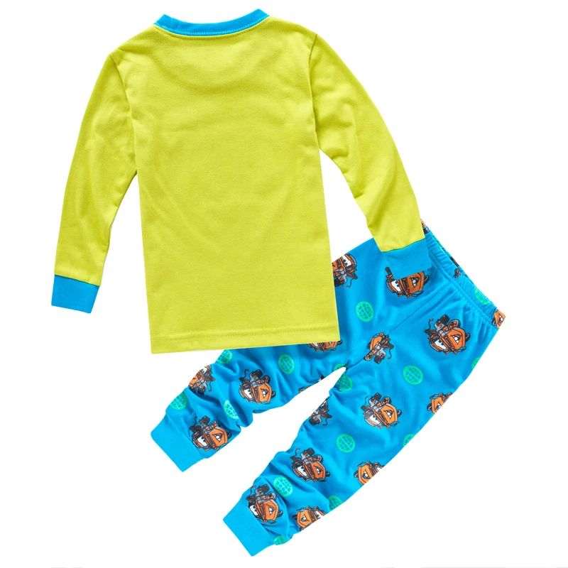 Весенне-осенние комплекты детской одежды с Микки Маусом одежда для сна для мальчиков Детский пижамный комплект с рисунком паука для маленьких девочек, хлопковые пижамы с героями мультфильмов 2
