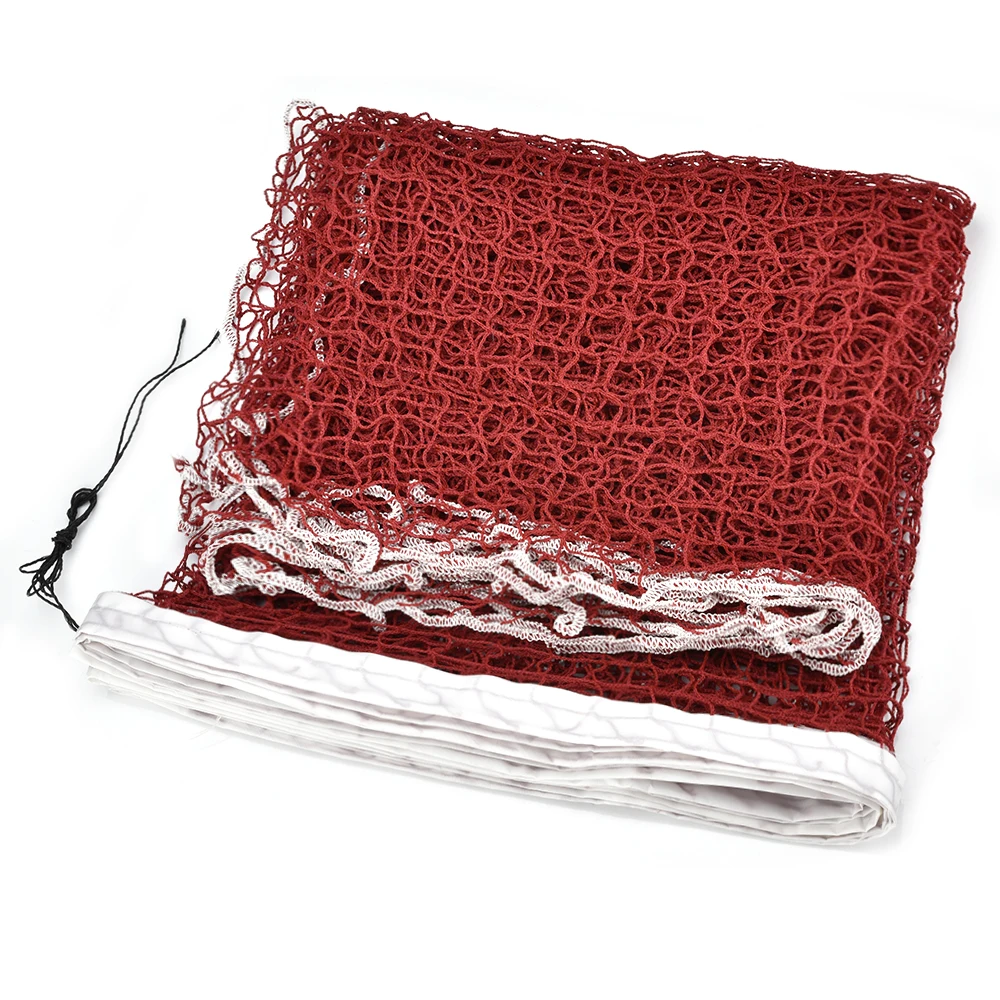Professional Standard Volleyball and Badminton Tennis Net, Outdoor Sport Training, Red, 6.1m x 0.75m