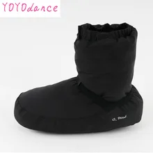 Женская Теплая обувь с острым носком; цвет черный, фиолетовый балетный замок; теплые ботинки для танцев; подходит для танцев на рост 22,5-26,5 см; теплые ботинки для танцев